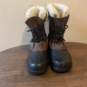 Sorel Brown and Black Winter Boots